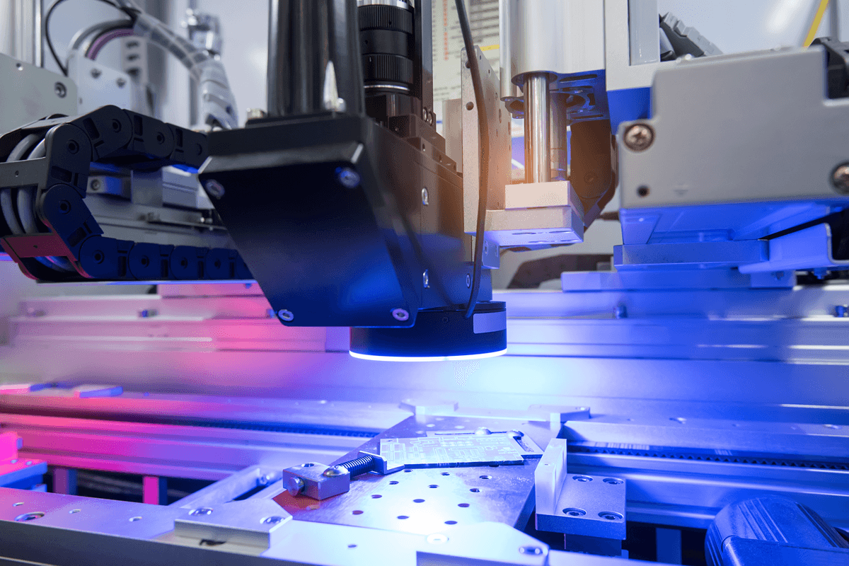 Automated inspection with a vision system in production