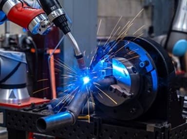 Robotic welding in an industrial production environment
